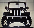 JEEP CANCER AWARENESS CAR DECAL